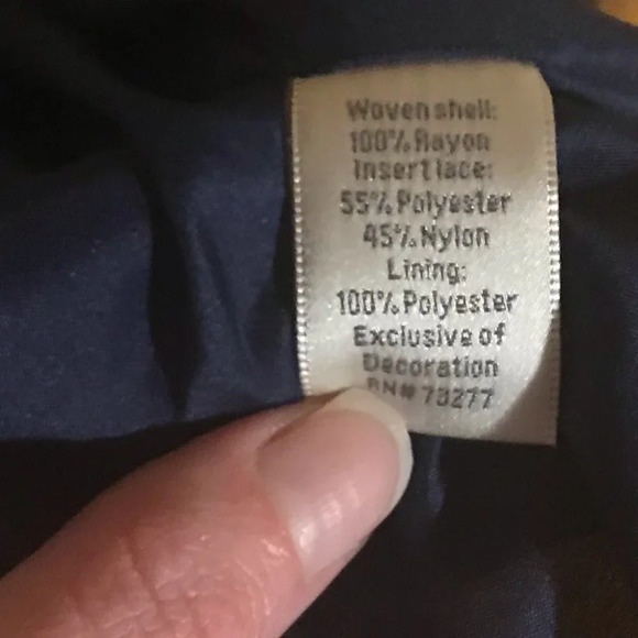 LC Lauren Conrad Blue  Lace Woven Dress Navy Size 2 - Picture 6 of 8